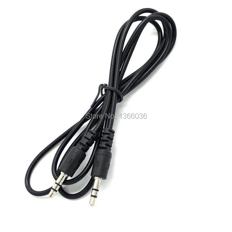 

1000pcs 3.5mm 1.5M black Male to Male Audio Aux Plug 3-Ring Mini AV Cable for iphone for ipod wholesale