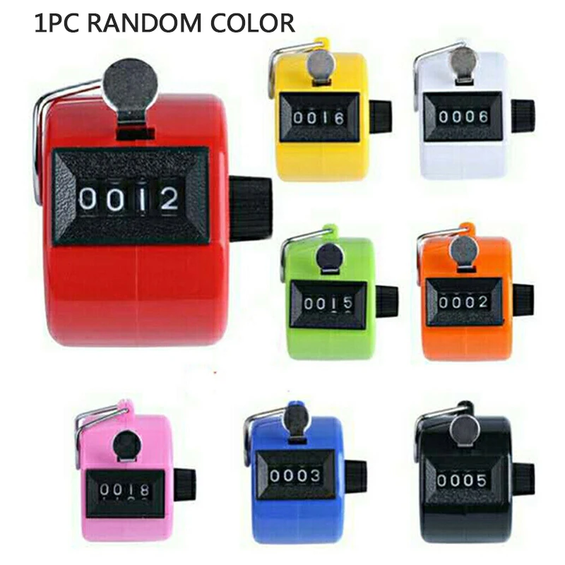 Счетчики с 4 значным цифром пластиковый мини счетчик ручной дисплей Tally Clicker