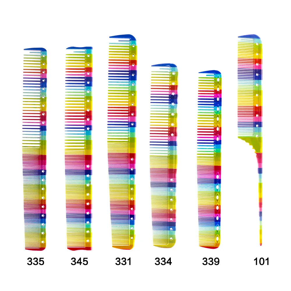Цветная полимерная Расческа для стрижки Антистатическая волос Парикмахерская