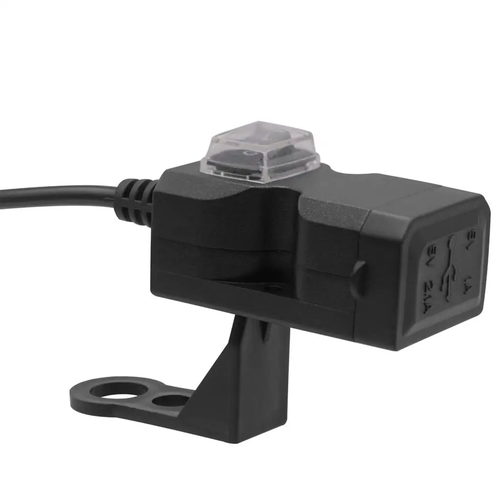 USB Charger For Motorcycle Handlebar For Black Duardero Phone