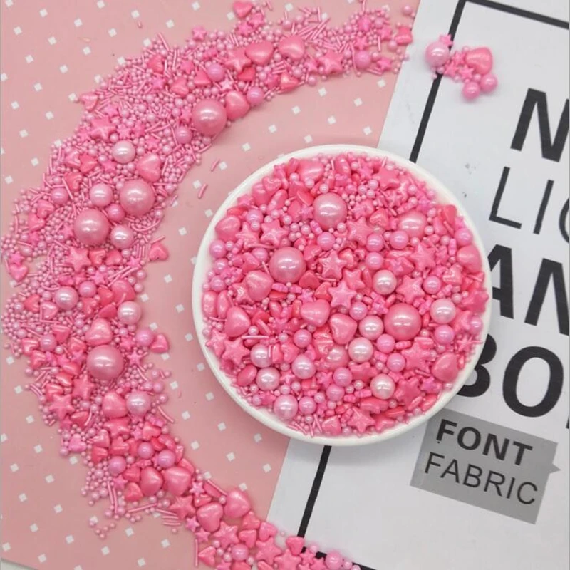 Съедобные Цветной сахарные шарики синий и красный цвета выпечка торта DIY