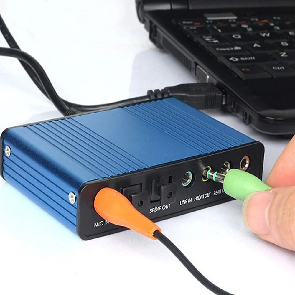 Новая внешняя 6 канальная звуковая карта 5 1 аудио USB оптический адаптер для