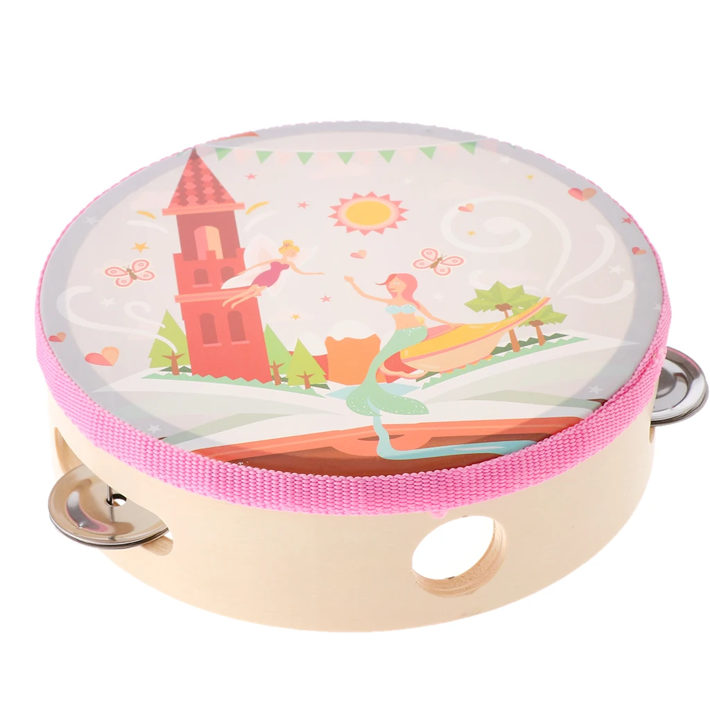 Ручной Тамбурин барабан колокольчик легкая ударная музыкальная игрушка для KTV