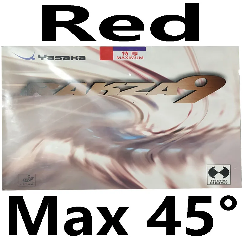RED H45 Оригинальные резиновые ракетки для настольного тенниса Yasaka RAKZA 9 RK9, B-80, ракетки для настольного тенниса, губка для торта, Спортивная ракетка для занятий спортом в помещении - Цвет: RED H45