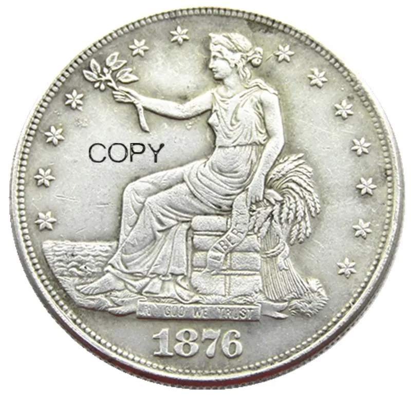 

US Coins Trade Dollar 1876 SC copy Coins Silver Plated