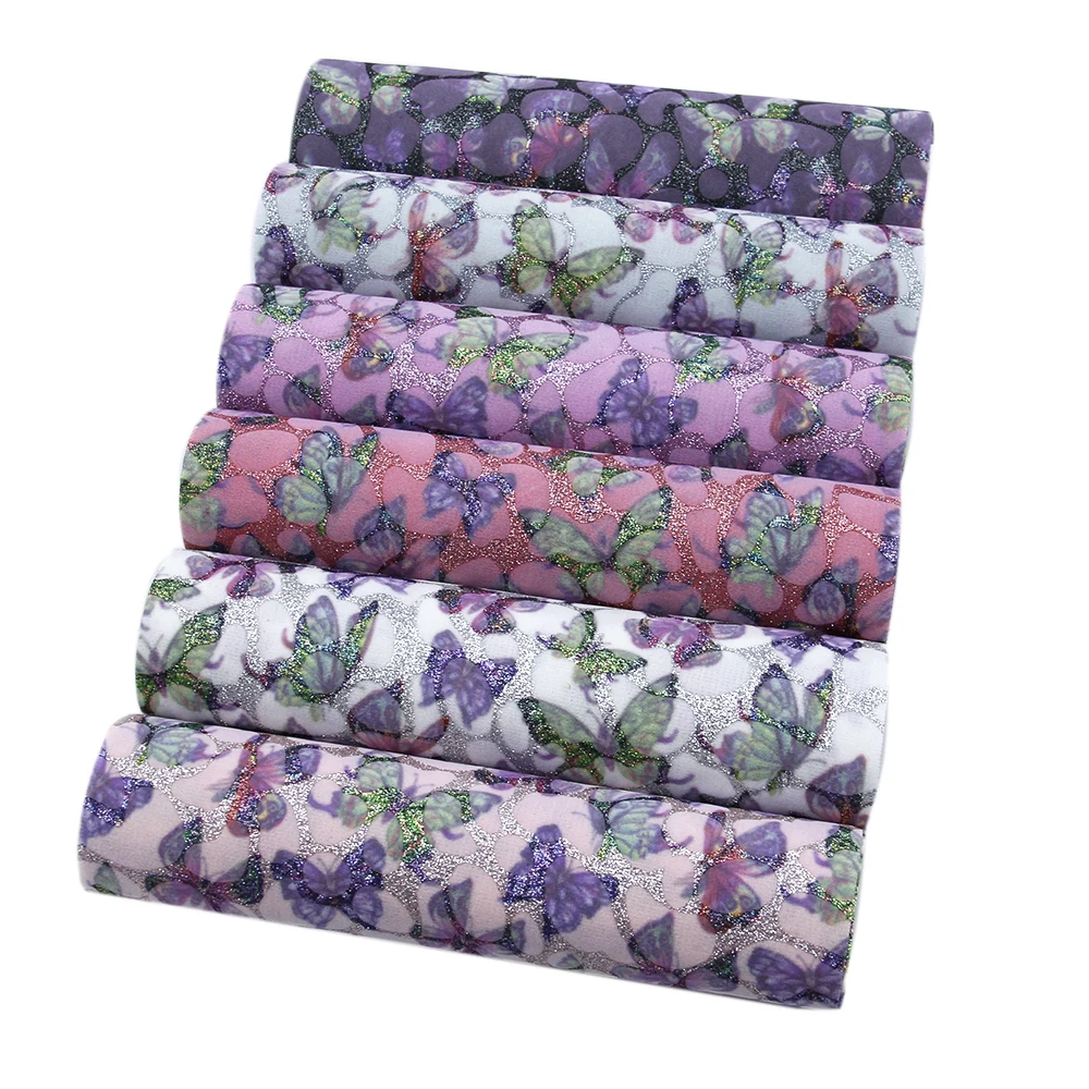 20*33 см бант бабочка блестящая искусственная кожа Ткань Кожа бархатных замшевых