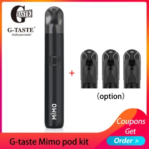Оригинальный набор вейпа G-taste Mimo pod kit 450 мАч встроенный аккумулятор 1,3 мл боковая система наполнения pod испаритель vs minifit электронная сигарета
