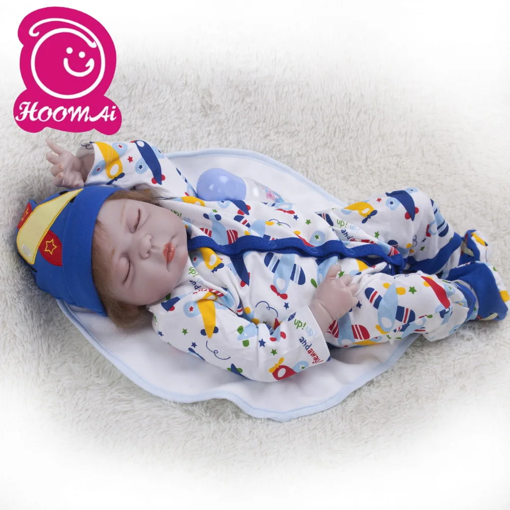 2" 55 см Bebe Reborn куклы полностью силиконовые виниловые реалистичные спящий мальчик кукла игрушка для ребенка подарок на день рождения