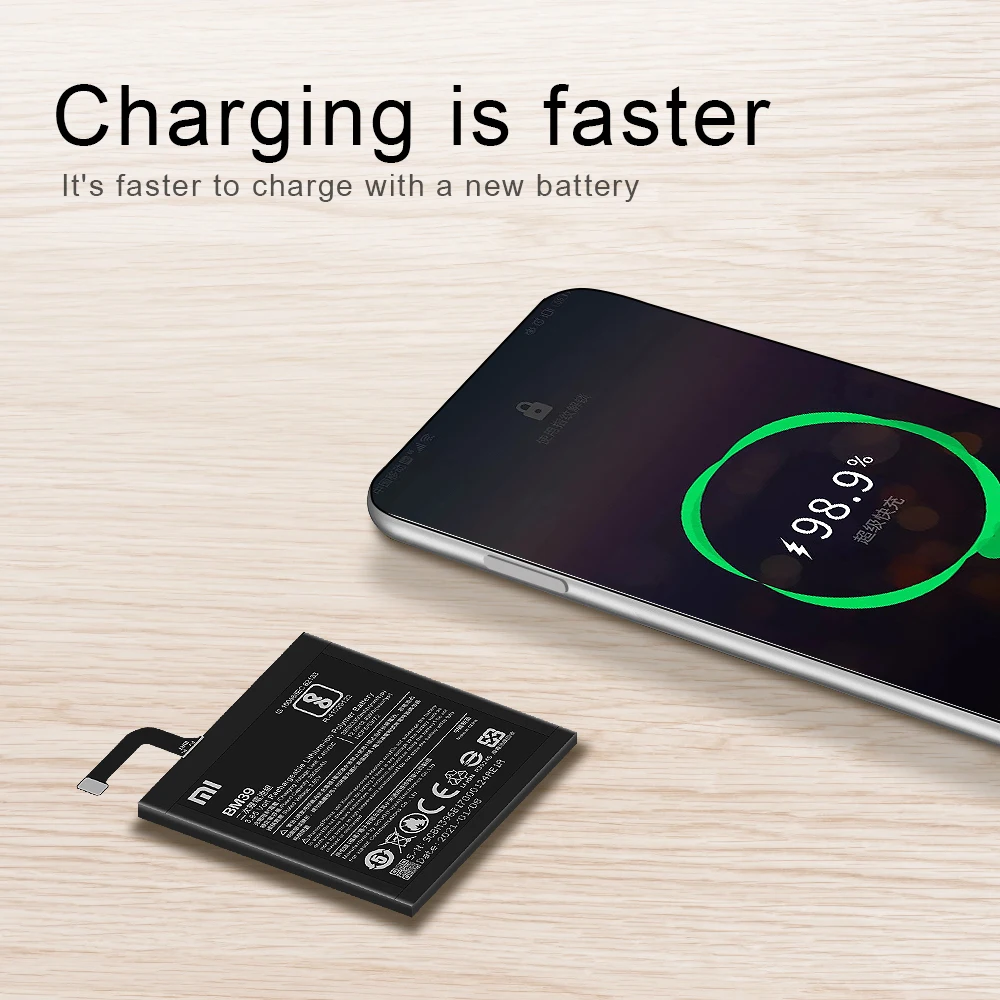 Оригинальный аккумулятор Xiao Mi для телефона Xiaomi 6 Mi6 BM39 3350 мАч сменный с