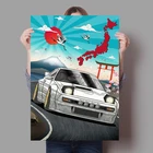 Supra MK4 JDM Mazda RX 7 Turbo II плакат с суперкаром Ukiyo-e тематическая Картина на холсте настенное искусство в японском стиле Декор для гостиной