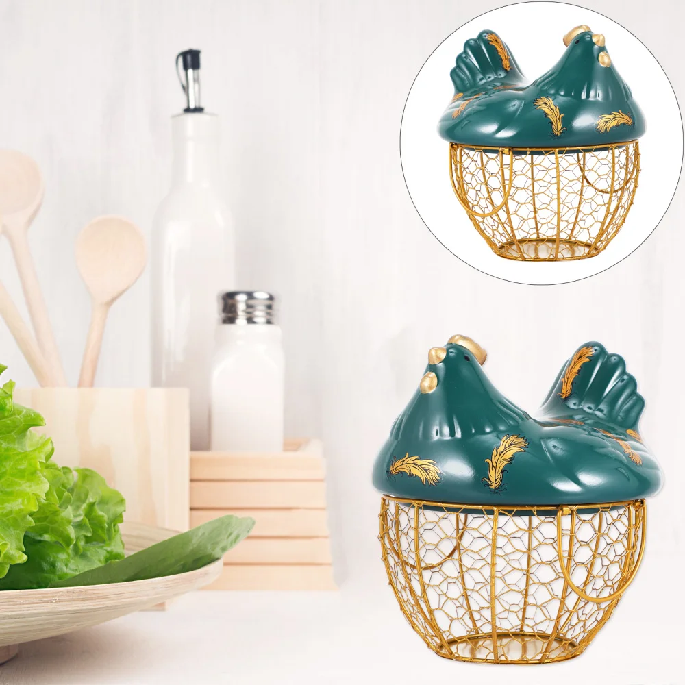 

1Pc Hen Storage Basket Personalized Egg Holder Chicken Shaped Egg Basket
