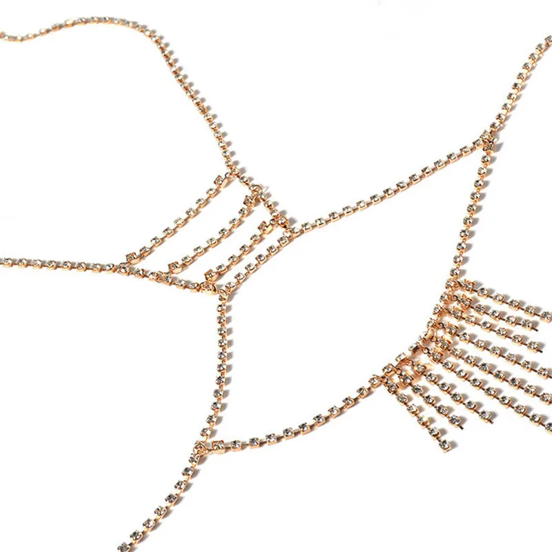 Женское Ожерелье с бюстгальтером adolph колье бикини кристаллами блестящей