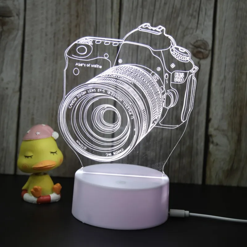 Светодиодный акриловый ночник 3d настольная лампа для сна украшение дома детской