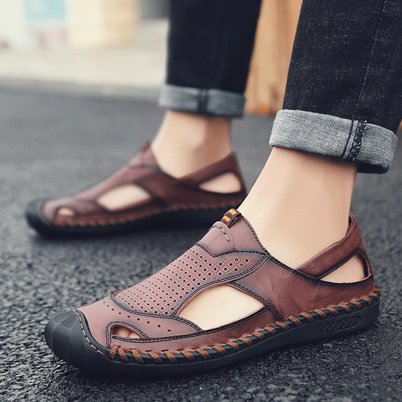

Sandalias Transpirables Work Sandals Sandalias Deportivas For Man Sandale Homme Sandalia Masculina Summer Shoes Men Beach 2020