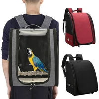 pet parrot backpack bird travel carrier outerdoor bird transport cage breathable parrot go out backpack travel hiking bird house