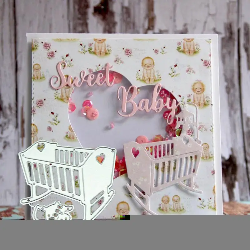 

Скрапбукинг Сладкая детская кроватка металлические Вырубные штампы Сделай Сам штампы для рукоделия вырезание тиснение трафарет для изгот...