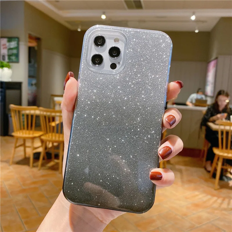 Роскошный тонкий для iPhone X XR XS MAX чехол Прекрасный блестящие девичьи мягкие