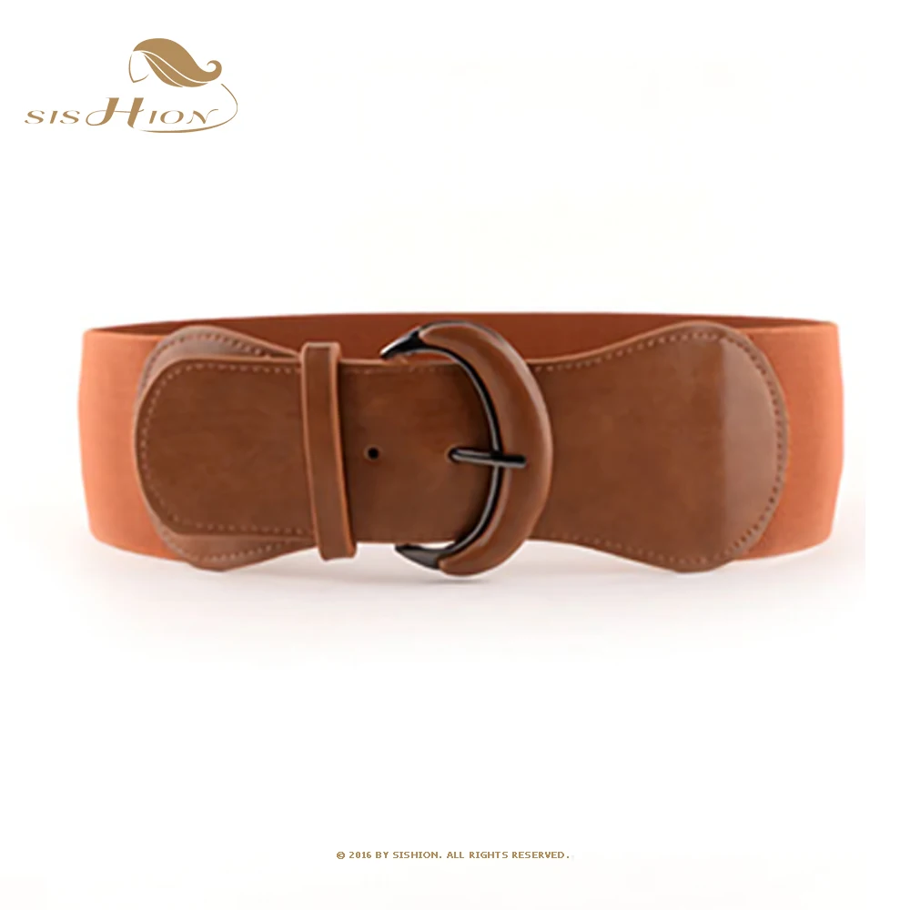 2021 Elegant Elastic Waist Belt for Women VD1771 Black Brown Red Apricot pasek damski Vintage PU Leather Belt