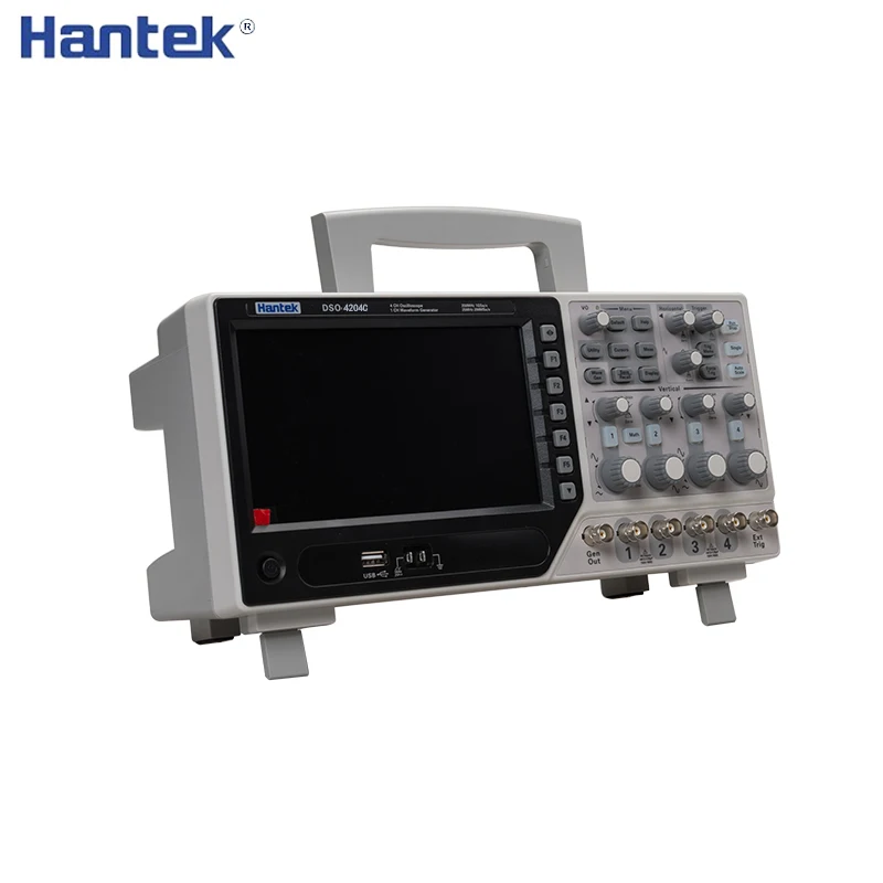 Цифровой осциллограф Hantek DSO4204C 200 МГц 4 канала портативный ПК USB ЖК-дисплей