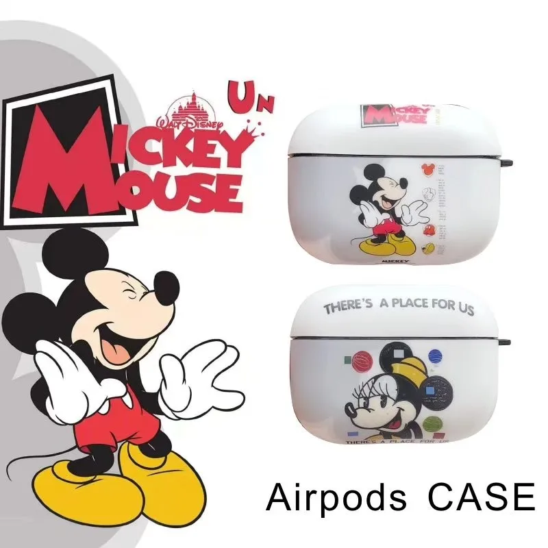

Disney Микки и Минни Маус жесткий наушники для ПК чехол для Airpods 1/2 Pro защитный Bluetooth Беспроводной наушники зарядный чехол