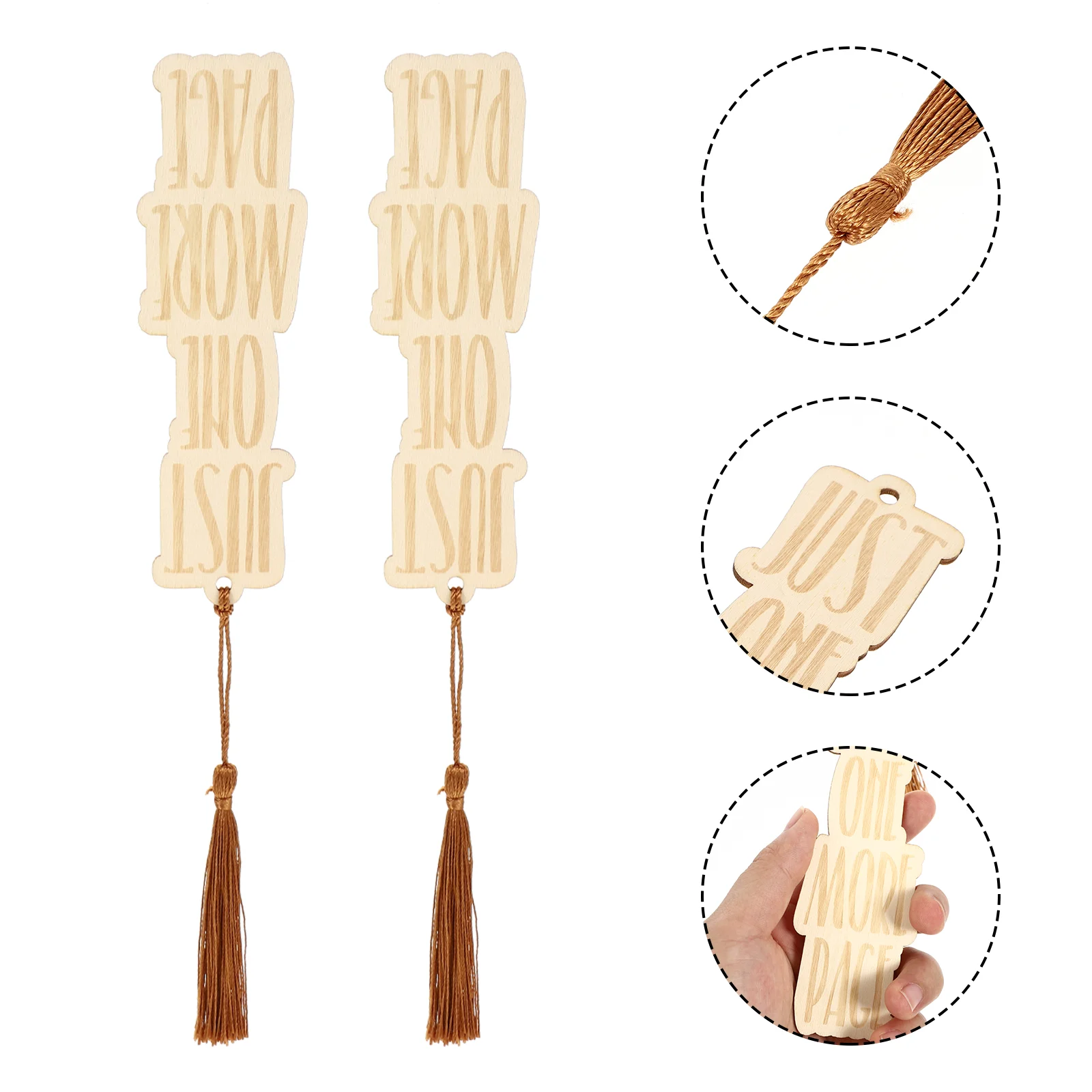

5Pcs Wooden Alphabet Tassel Decorative for Students Using