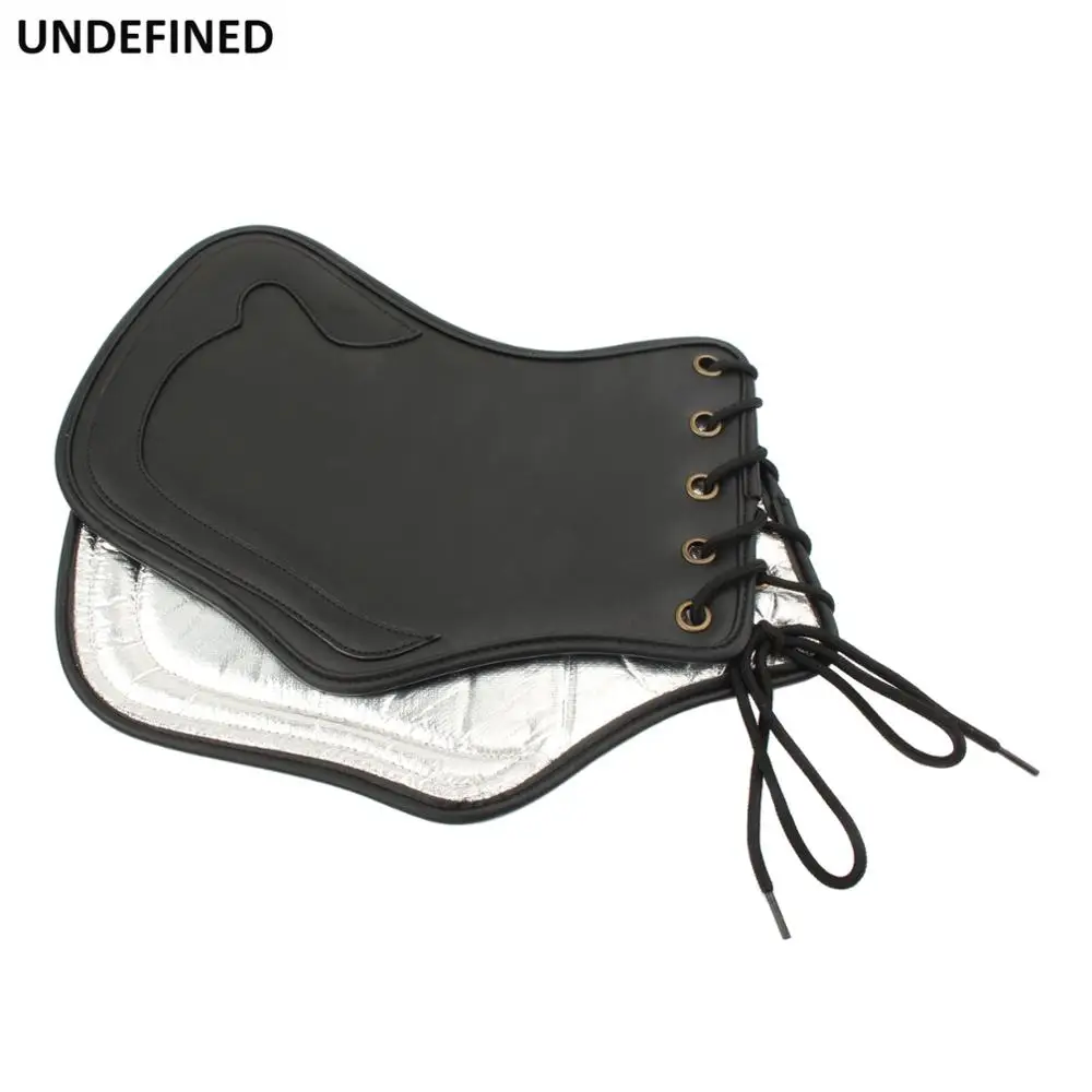 Мотоциклетные черные тепловые защитные дефлекторы из искусственной кожи для Harley