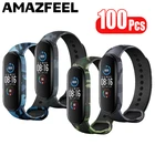 100 шт.упак. наручный ремешок для Xiaomi Mi Band 6 5 браслет Камуфляж Силиконовый ремешок для Xiaomi Mi 6 5 4 3 Smartband ремень
