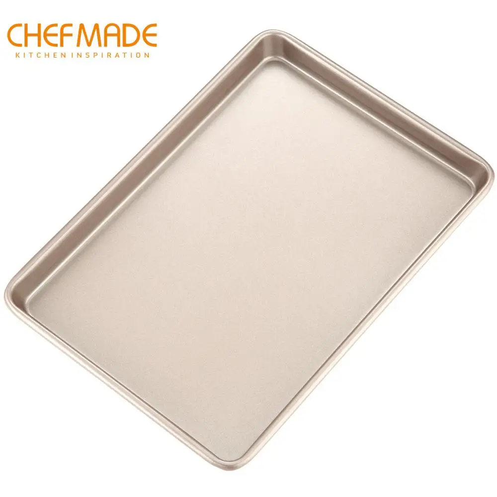 

CHEFMADE 15-Inch Baking Mold, Non-stick Rimmed Cake Bread Biscuit Candy and Meat Sheet Pan, for Kitchen Oven Baking