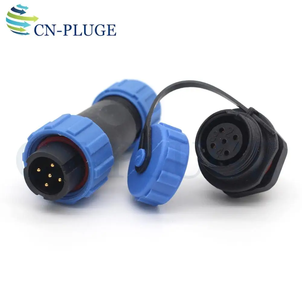 SP13 IP68 5 контактный Водонепроницаемый проводной разъем светодиодный питания