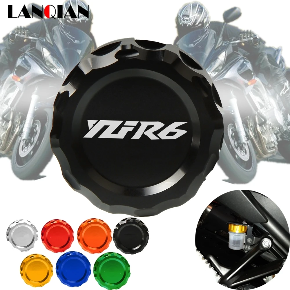 

Motorcycle Filter Fluid Rear Brake Cylinder Oil Reservoir Cover caps For Yamaha YZF-R1 R6 fzf r6 FZFR1 R6 2009 2010 11 2012-2014