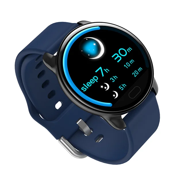 Silicone Blue MELANDA женские Смарт-часы для фитнеса, для женщин, для бега, Reloj, монитор сердечного ритма, Bluetooth, шагомер, сенсорные, умные спортивные часы - Цвет: Silicone Blue