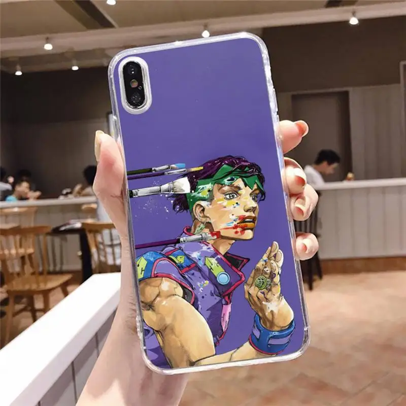 

JoJo's Bizarre Adventure Anime cover Phone Case Transparent for iPhone 6 7 8 11 12 s mini pro X XS XR MAX Plus