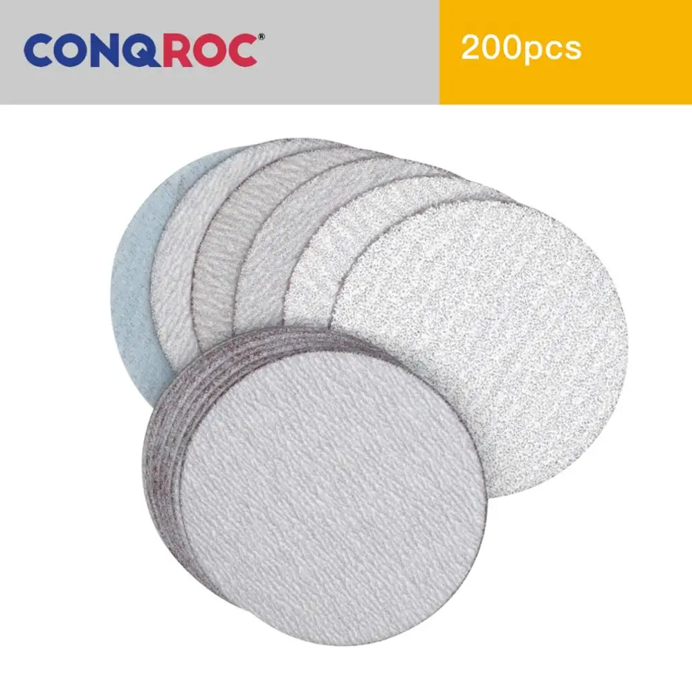 200 шт. трехдюймовые шлифовальные диски из оксида алюминия 75 мм|Абразивные