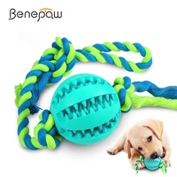 benepaw interactive toy dog rope traning strong pet chew toy eco friendly treat dispensing teeth cleaning rubber ball iq puzzle