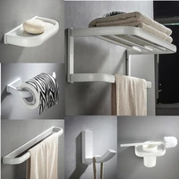 nordic simple copper towel rack toilet paper holder white paint shower storage shelf bathroom accessories set vanity set