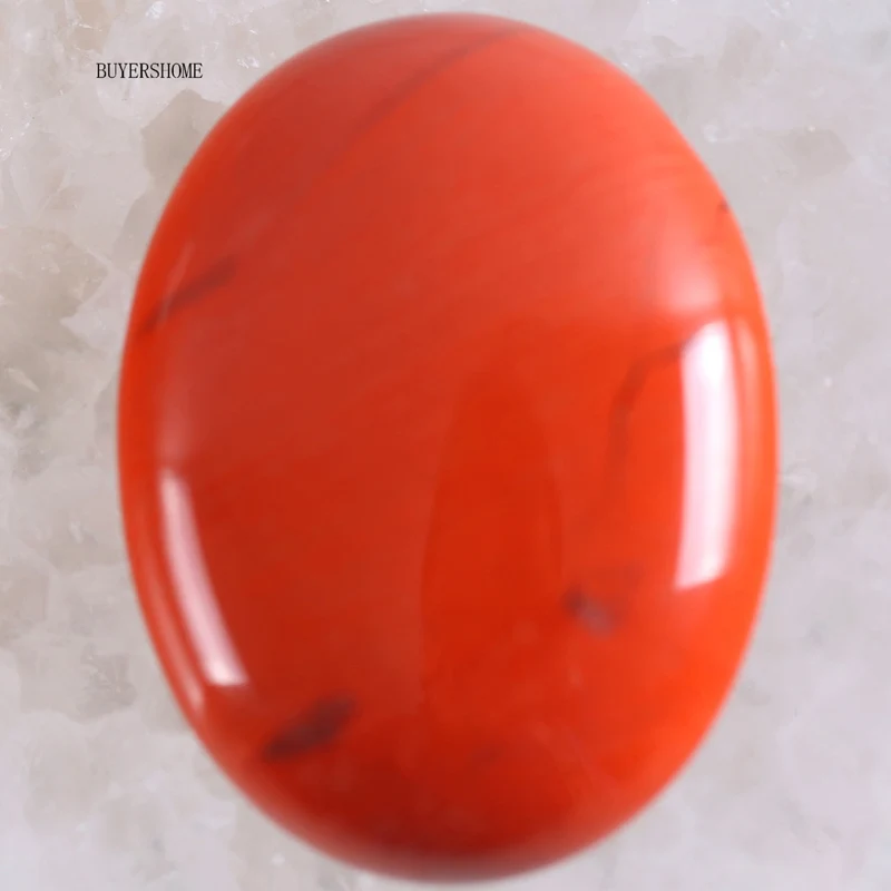 Red Jasper 51 цвет 30x40 мм кабошон натуральный камень бусины для рукоделия ювелирных изделий Малахит содалит Lapis Fit ожерелье браслет серьги - Цвет: Red Jasper