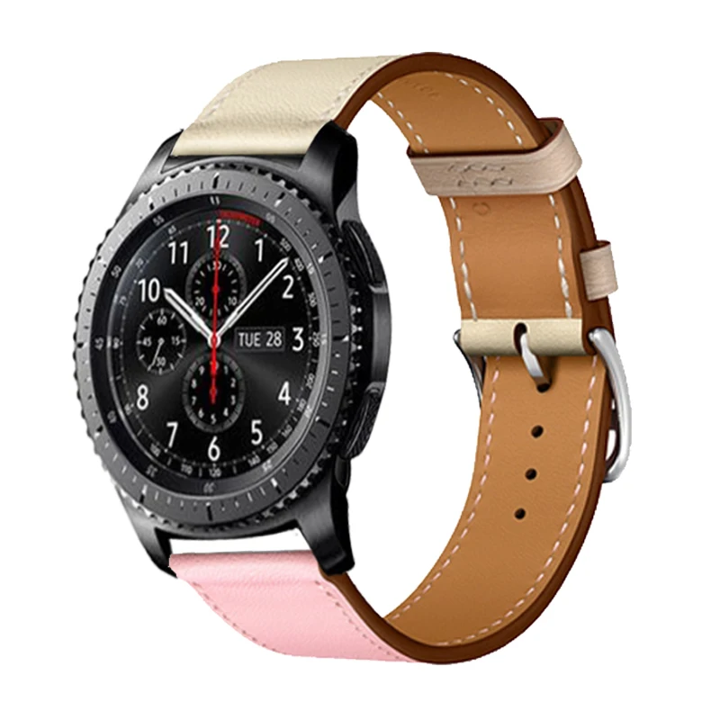 20/22 мм ремешок для samsung galaxy watch S3 frontier 46 мм 42 мм active 2 huawei watch gt 2 amazfit bip band настоящий кожаный браслет