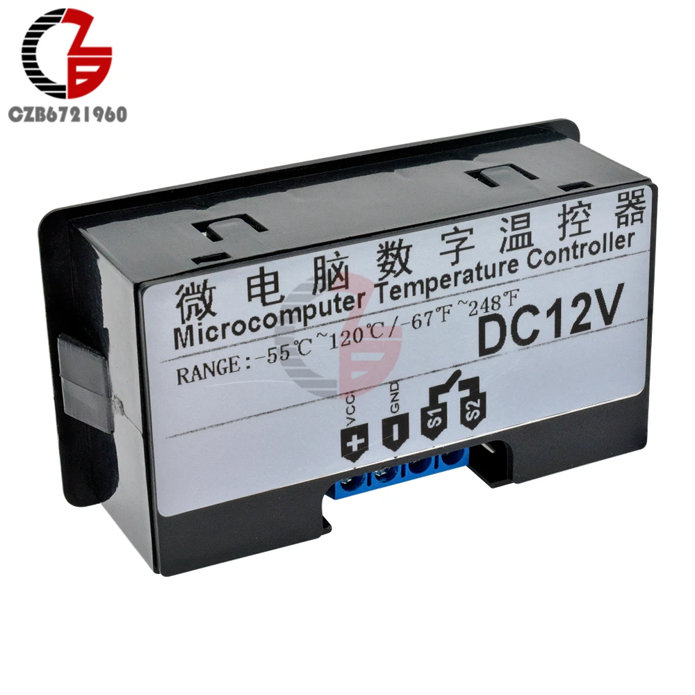 110V 220V 12V C/F цифровой регулятор температуры Термостат Термометр для внутреннего и наружного инкубатора регулятор задержки нагрева охлаждения