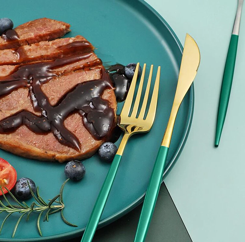 Набор столовых приборов в Европейском стиле столовые приборы из нержавеющей