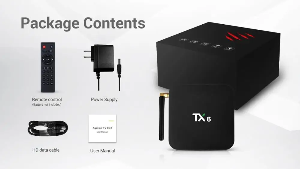 TX6 android tv box Allwinner H6 четырехъядерный 9 0 2 4G/5 ГГц 32G двойной WiFi BT 6K медиаплеер