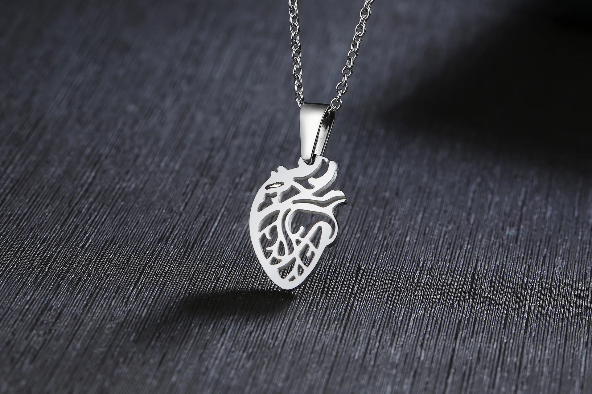 

FXM stainless steel LB114 necklace hot sell top quality single women 25mm heart gift women jewelry