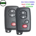 Пульт дистанционного управления DIYKEY: 271451-6601, 312 МГц, 314  433 МГц, для Toyota Land Cruiser 2013, 2014, 2015, FCC: HYQ14AEM