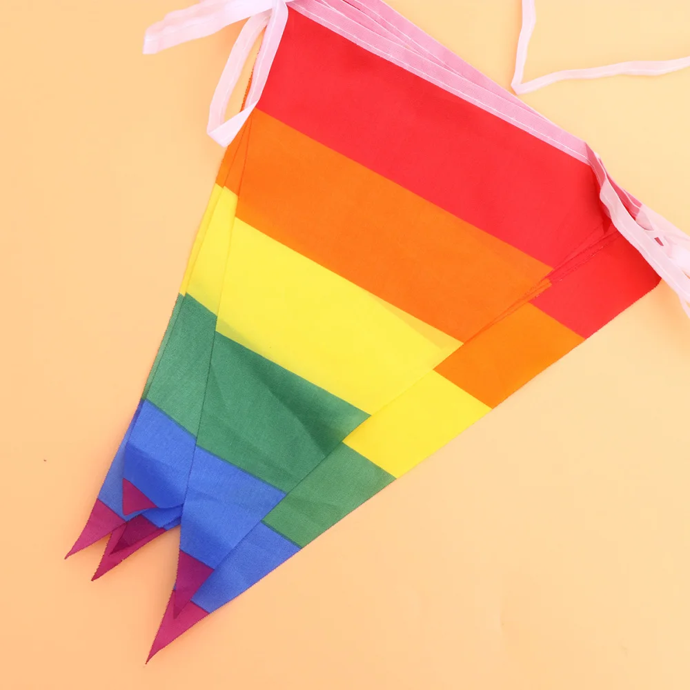 

Garden Banner Rainbow Bunting Banner Garden Decorative Banner Banner for Home Garden Decor (Colorful)