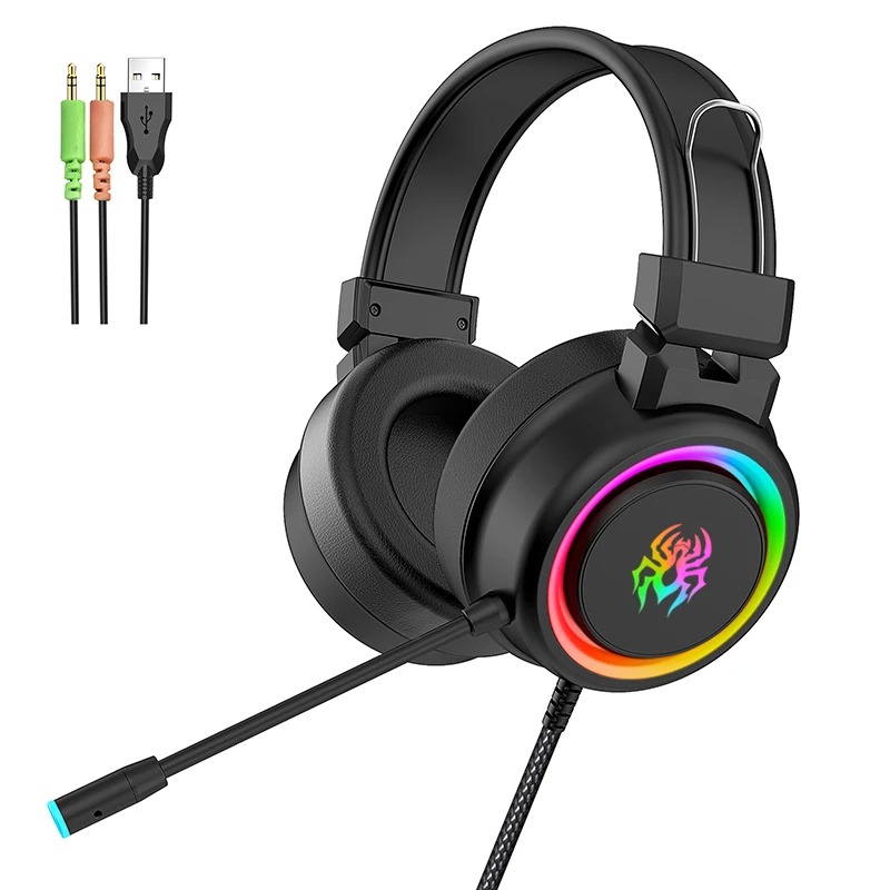 

HD Sound Wired Headphones Over Ear Headsets Bass HiFi Sound Gaming Music Stereo Headphone Flexible Adjustable Headset