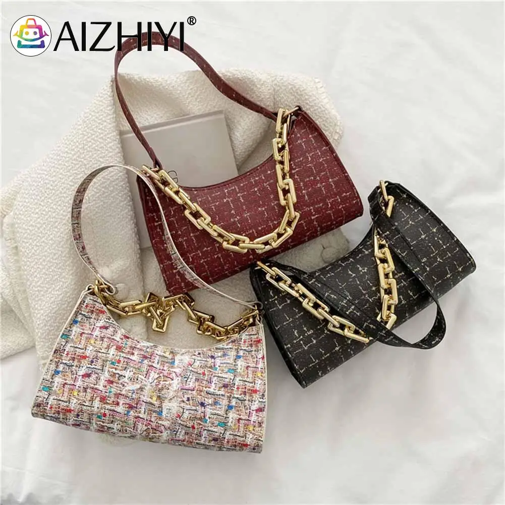 

Женская клетчатая сумка через плечо, из ПУ кожи