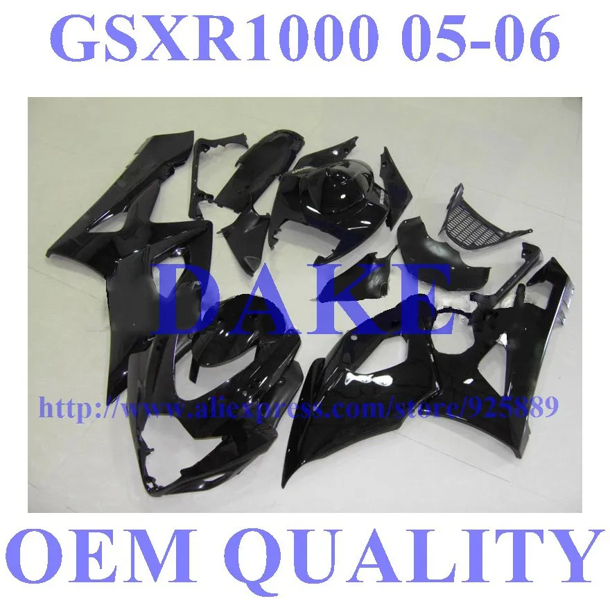 

Injection mold NEW Fairing For SUZUKI GSXR1000 K5 05 06 Black W008695 GSXR 1000 GSX-R1000 GSX R1000 K5 2005 2006 COOL Bodywork