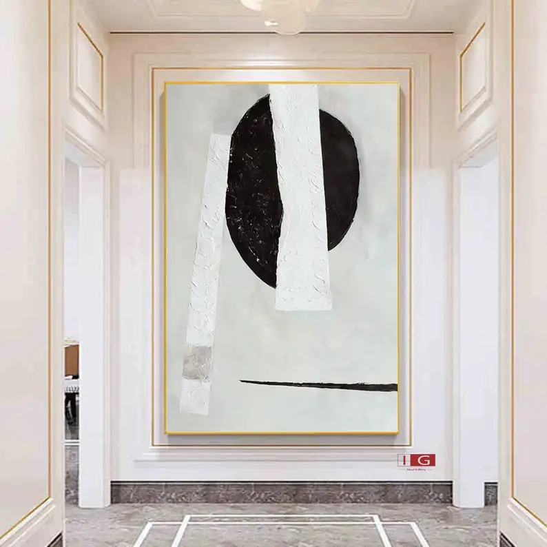 

Черно-серая Минималистичная живопись, черно-белая живопись, серая абстрактная черно-белая стена, черный холст, искусство, серый декор для ст...