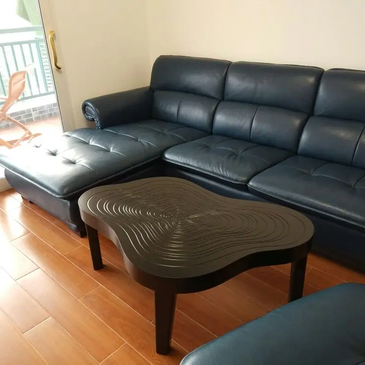 Черный деревянный узор нордический лак чайный стол необычная творческая модель