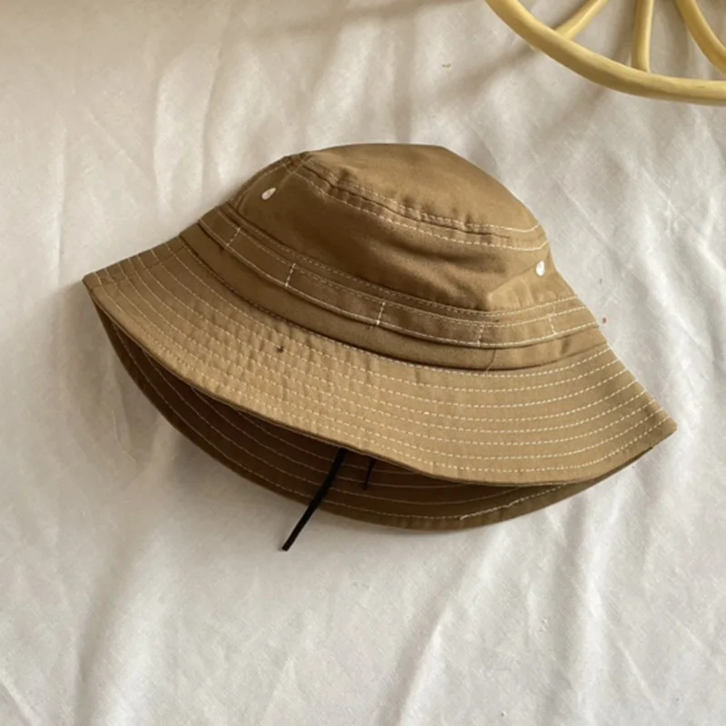 

WEIXINBUY Summer Boys Hat Light And Elegant Neutral Wind Children's Sun Hat Handsome Air Basin Fisherman's Hat