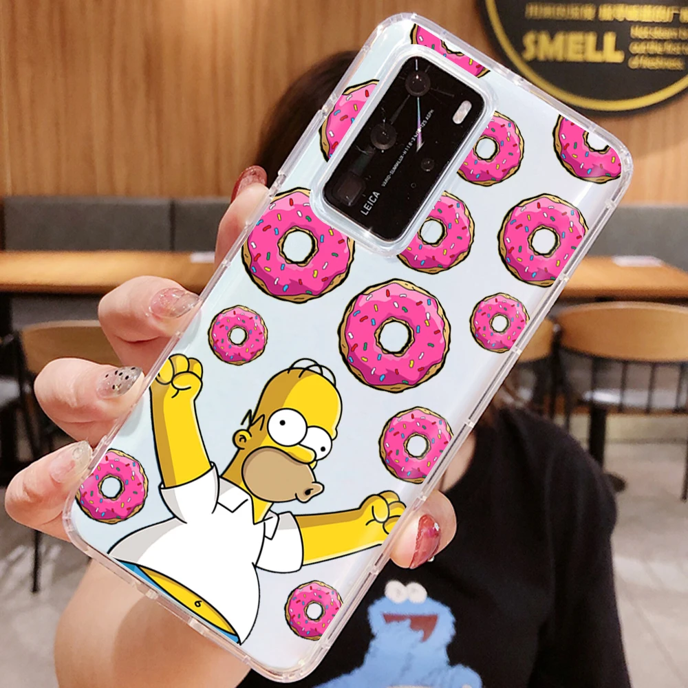 

PUNQZY Homer J Simpson Funny Bart Simpson Coque Cartoon Phone Case For Samsung Galaxy A50 A70 S10 A51 A71 S20 PLUS Soft TPU Case